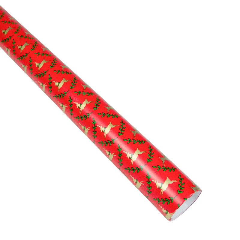 Caspari Little Reindeer Gift Wrap - One 30" X 8' Roll