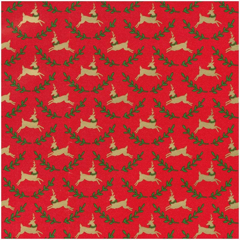 Caspari Little Reindeer Gift Wrap - One 30" X 8' Roll