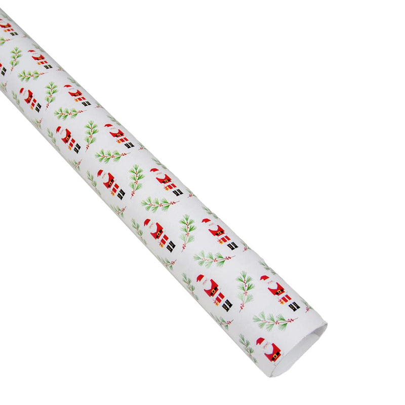 Caspari Little Santas Gift Wrap - One 30" X 8' Roll