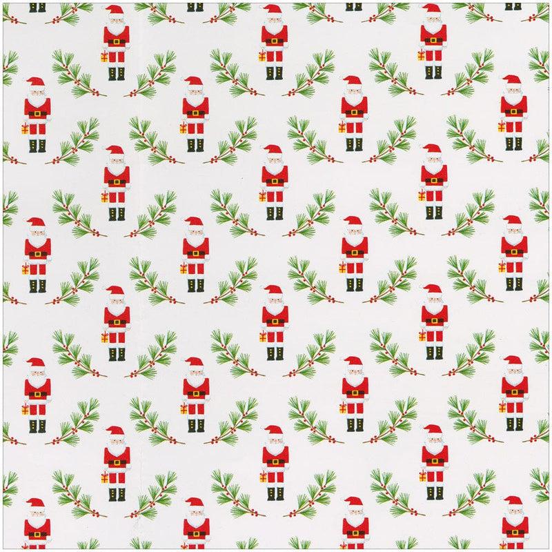 Caspari Little Santas Gift Wrap - One 30" X 8' Roll