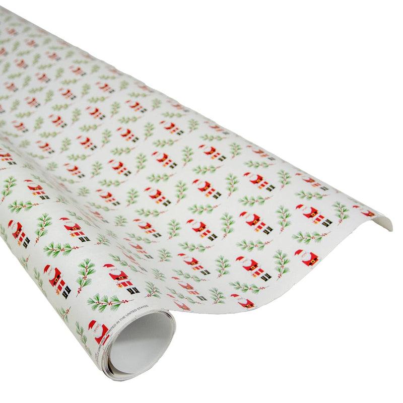 caspari Little Santas Gift Wrap - One 30" X 8' Roll