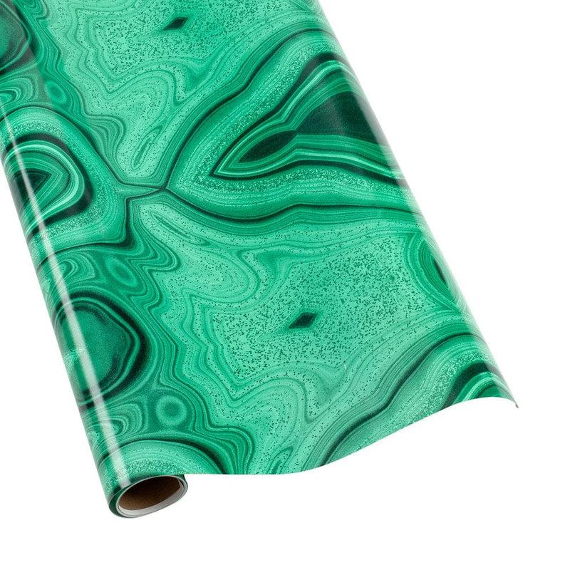 caspari Malachite Gift Wrapping Paper - 30" x 8' Roll