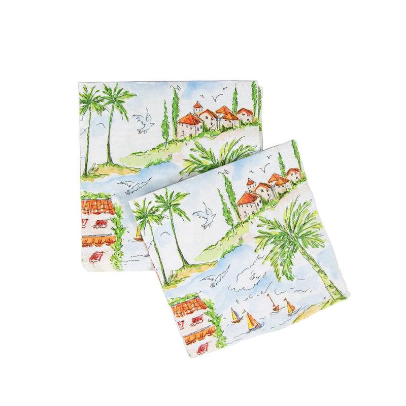 Caspari Mallorca Luncheon Napkins - 20 Per Package