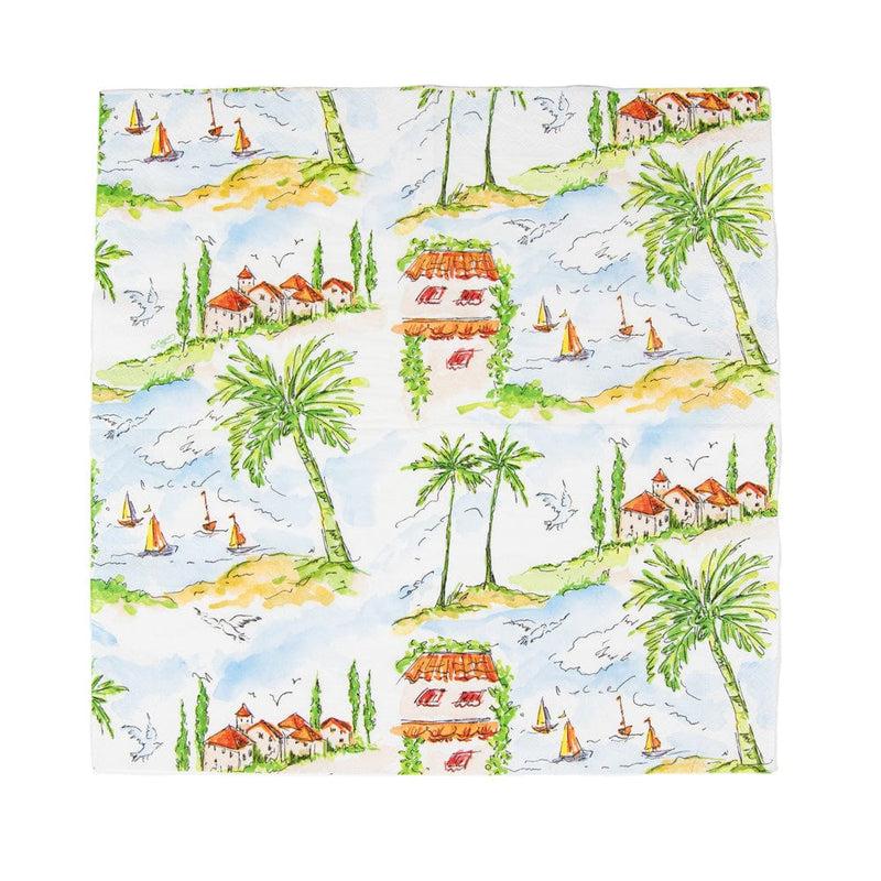 Caspari Mallorca Luncheon Napkins - 20 Per Package