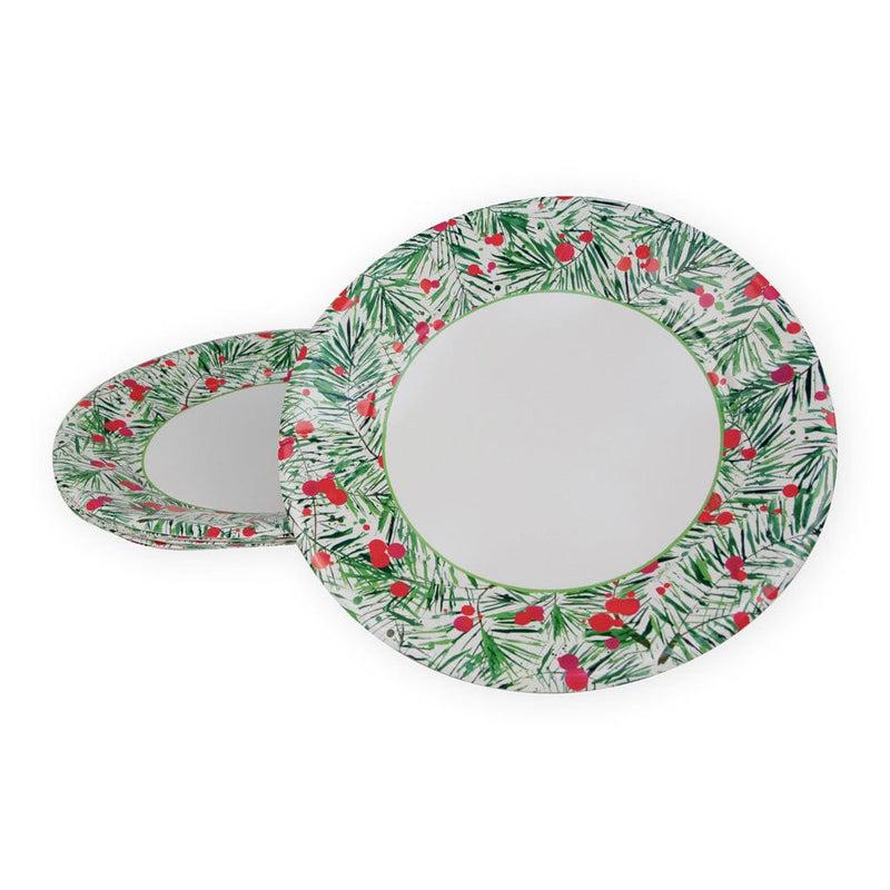 Caspari Modern Pine Dinner Plates - 8 Per Package