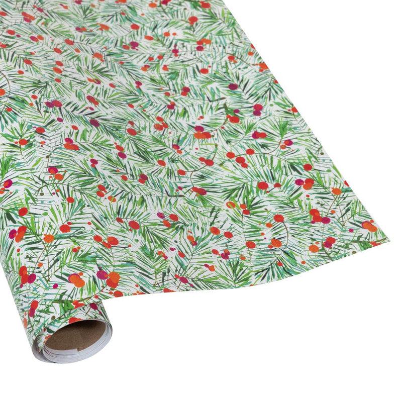 caspari Modern Pine Gift Wrap - One 30" x 8' Roll