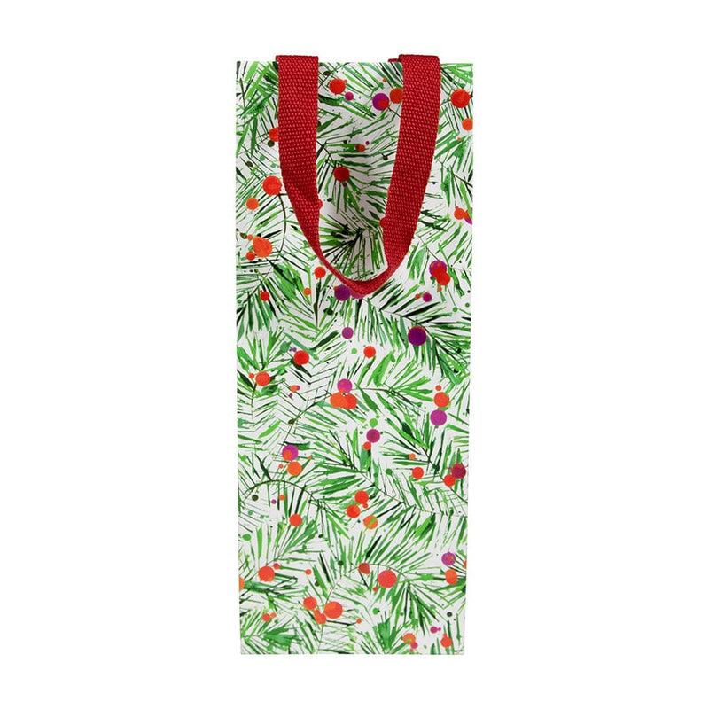 Caspari Modern Pine Wine & Bottle Gift Bag - 1 Each