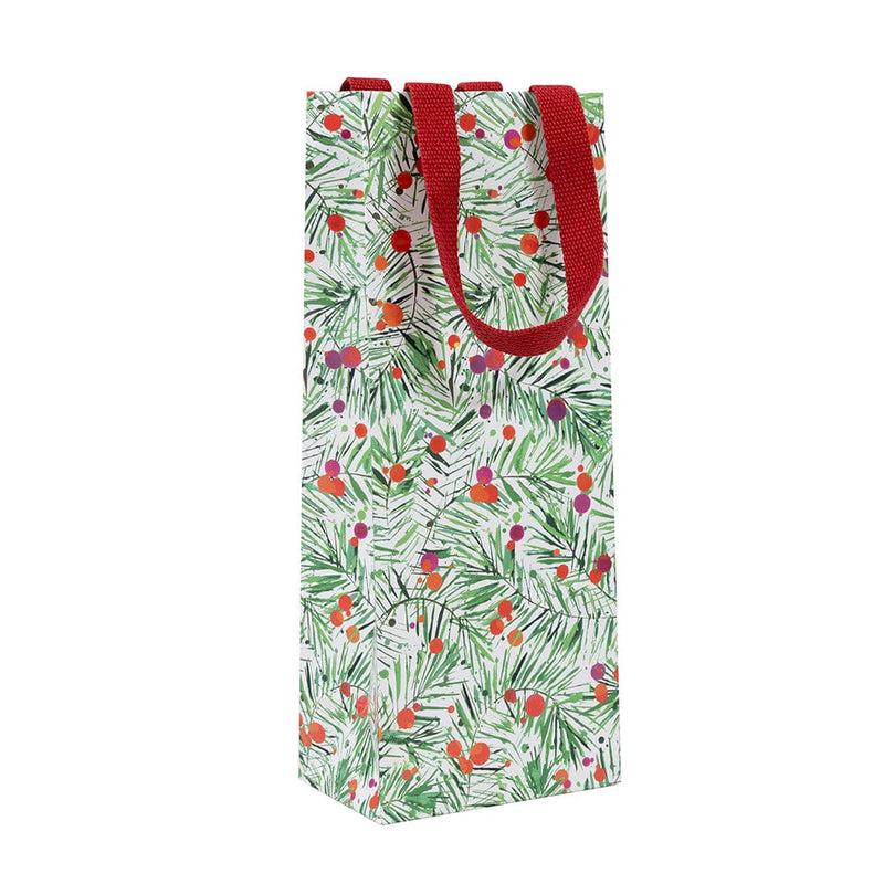 Caspari Modern Pine Wine & Bottle Gift Bag - 1 Each