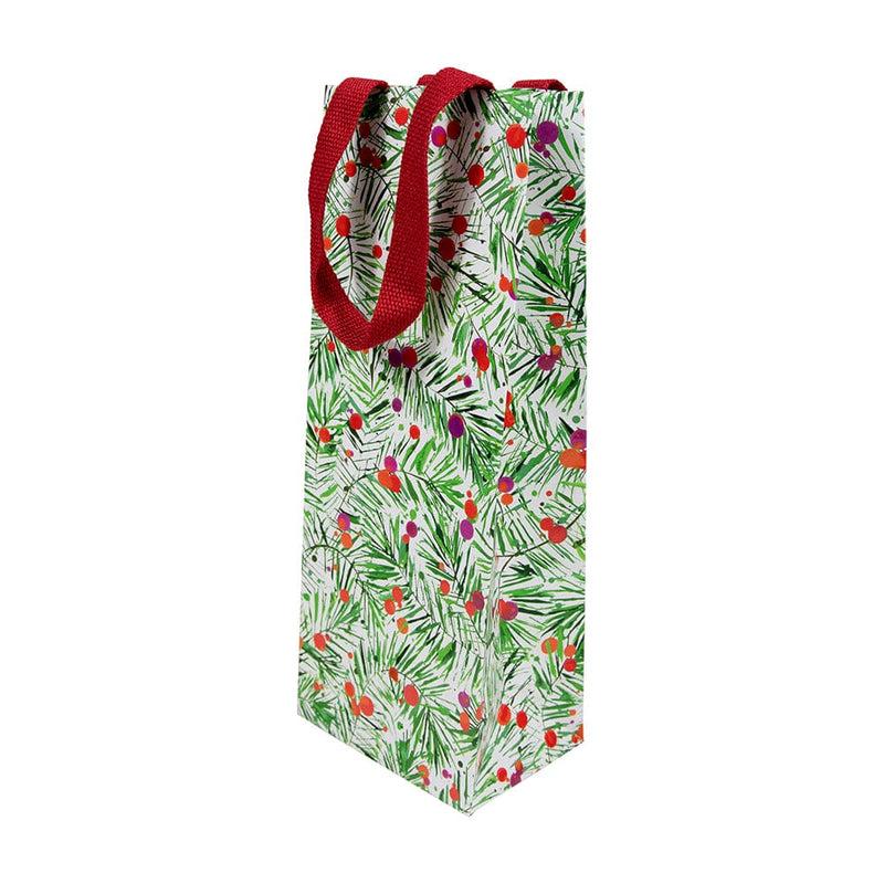 caspari Modern Pine Wine & Bottle Gift Bag - 1 Each