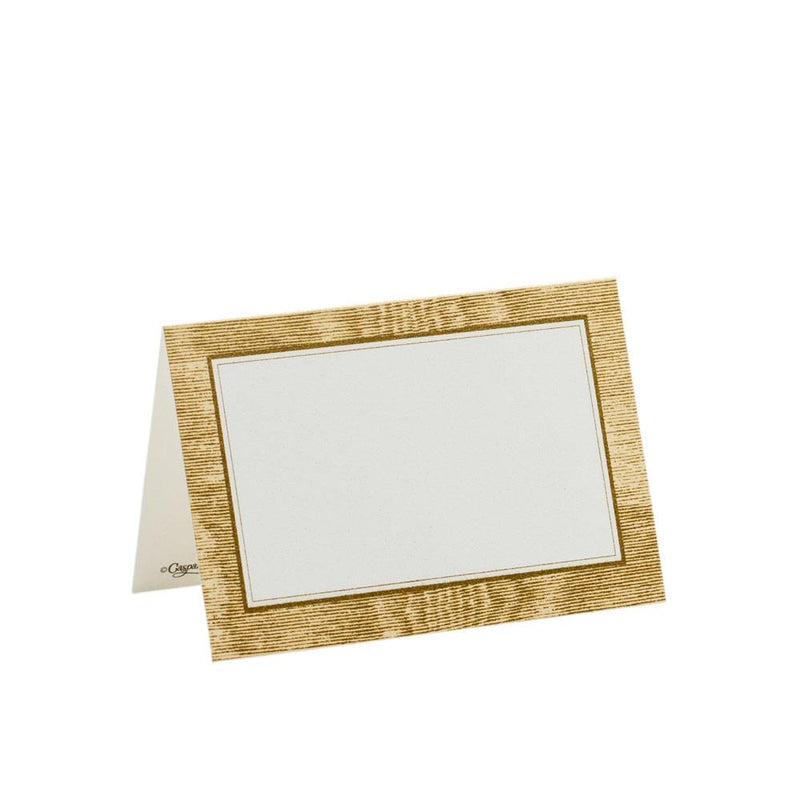 Caspari Moiré Place Cards In Gold - 10 Per Package