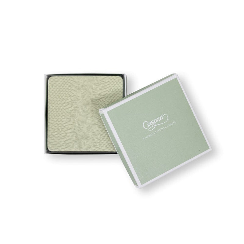 Caspari Moss Green Lizard Coasters - 8 Per Package