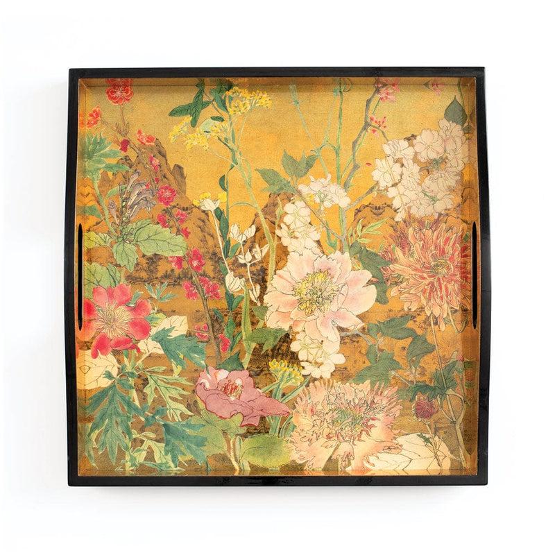 Caspari Mountain High Lacquer Square Tray - 1 Each