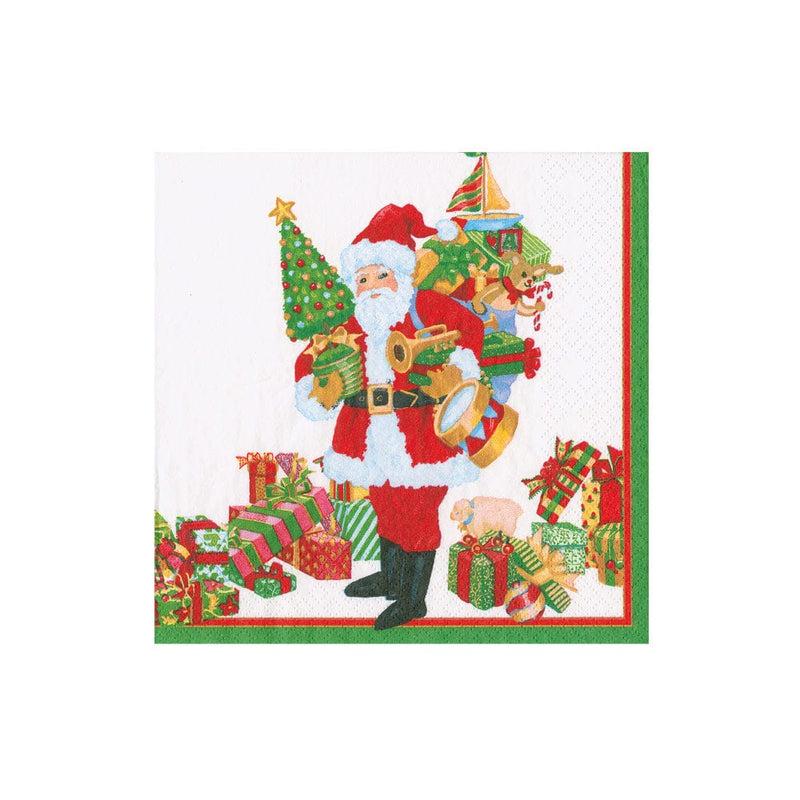 caspari Mr. Claus Boxed Cocktail Napkins - 40 Per Box