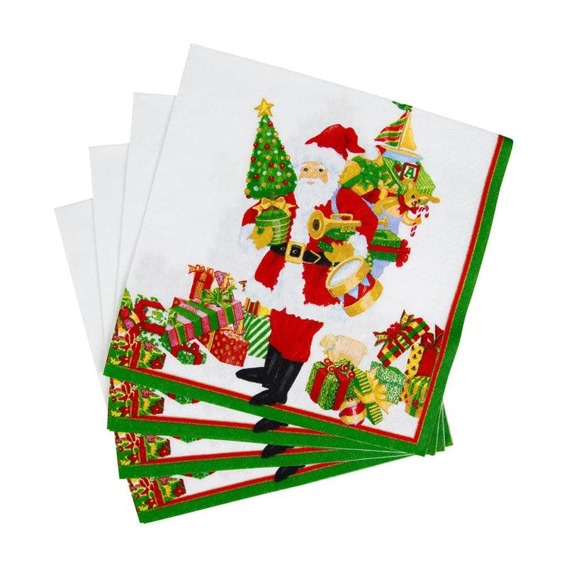 Caspari Mr. Claus Luncheon Napkins - 20 Per Package