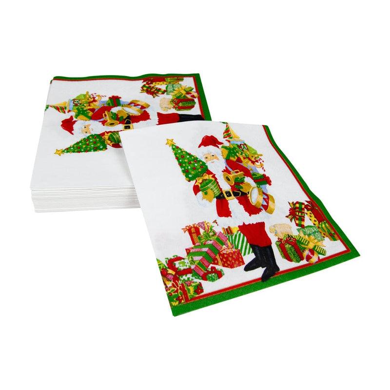 Caspari Mr. Claus Luncheon Napkins - 20 Per Package