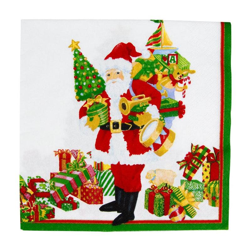 caspari Mr. Claus Luncheon Napkins - 20 Per Package