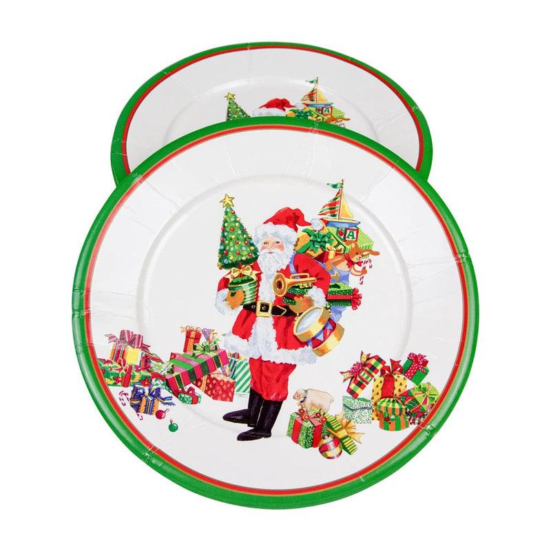 Caspari Mr. Claus Paper Dinner Plates - 8 Per Package