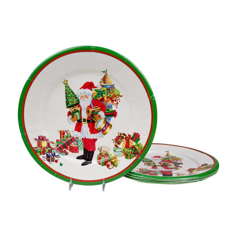 Caspari Mr. Claus Paper Dinner Plates - 8 Per Package