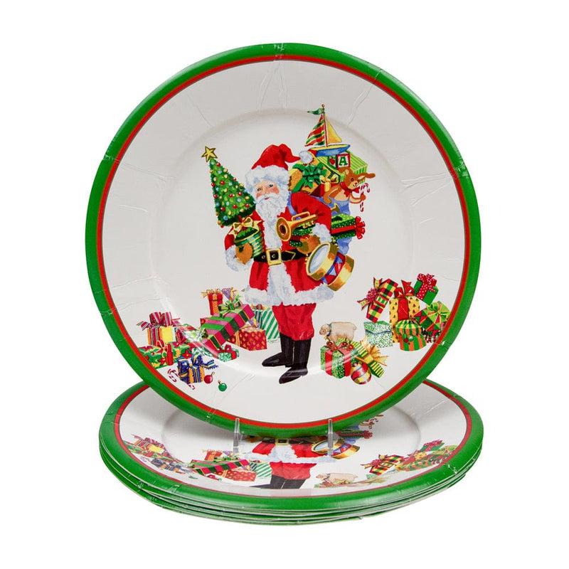 Caspari Mr. Claus Paper Dinner Plates - 8 Per Package