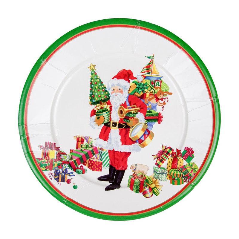 caspari Mr. Claus Paper Dinner Plates - 8 Per Package