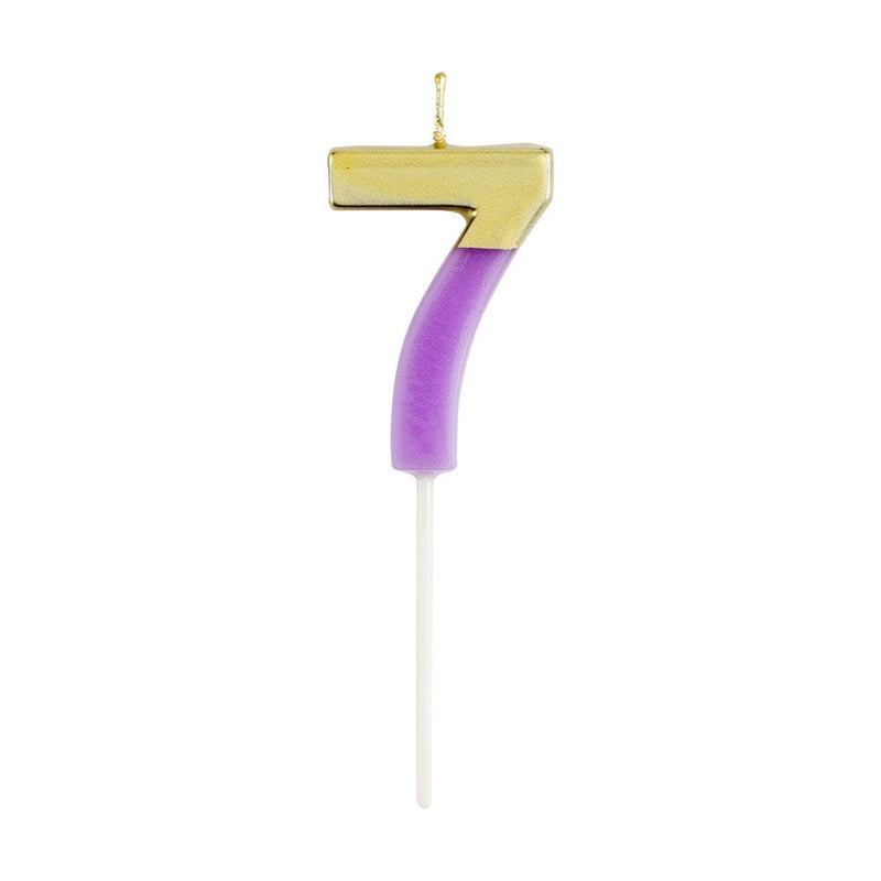 caspari Number Candle 7 - Purple