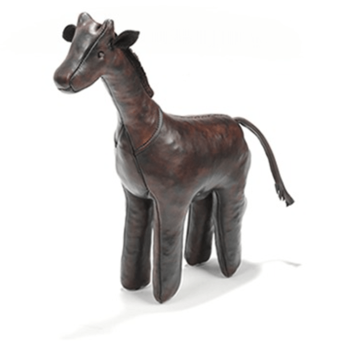 Caspari Omersa Leather Giraffe- Miniature