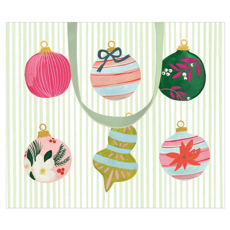 Caspari Painted Ornaments Large Gift Bag - 1 Each