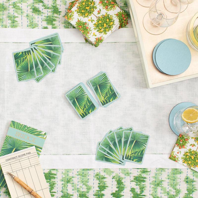 Caspari Palm Fronds Bridge Score Pad - 1 Each