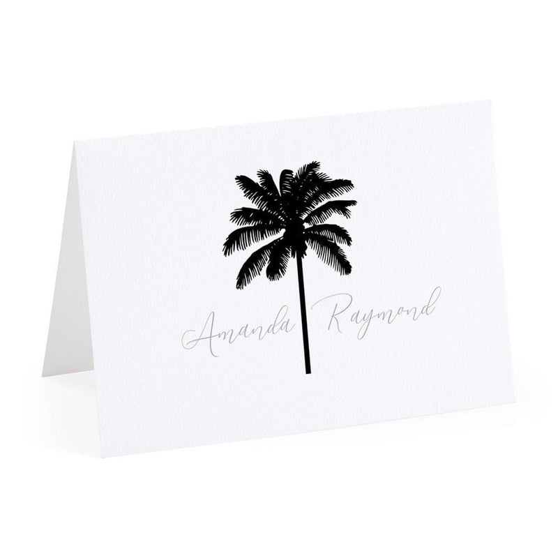 caspari Palm Tree Personalized Folded Note Cards