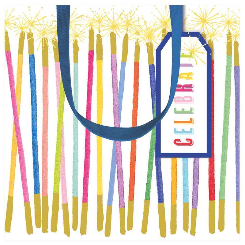 Caspari Party Candles Small Square Gift Bag - 1 Each