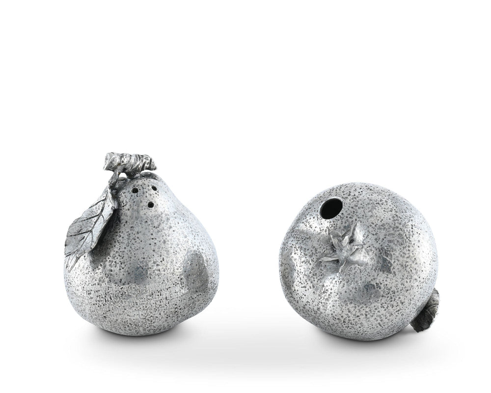 Caspari Pear With Leaf Salt & Pepper Set