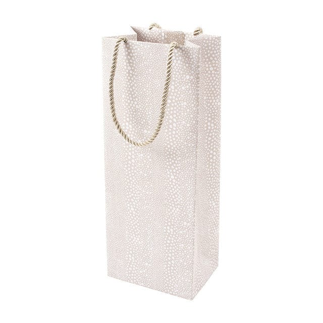 caspari Pebble Wine & Bottle Gift Bag in Grey - 1 Each