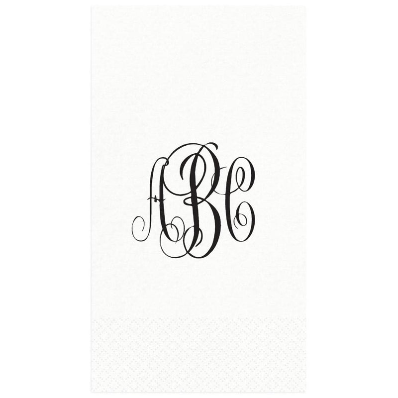 caspari Personalized Monogram Guest Towel Napkins