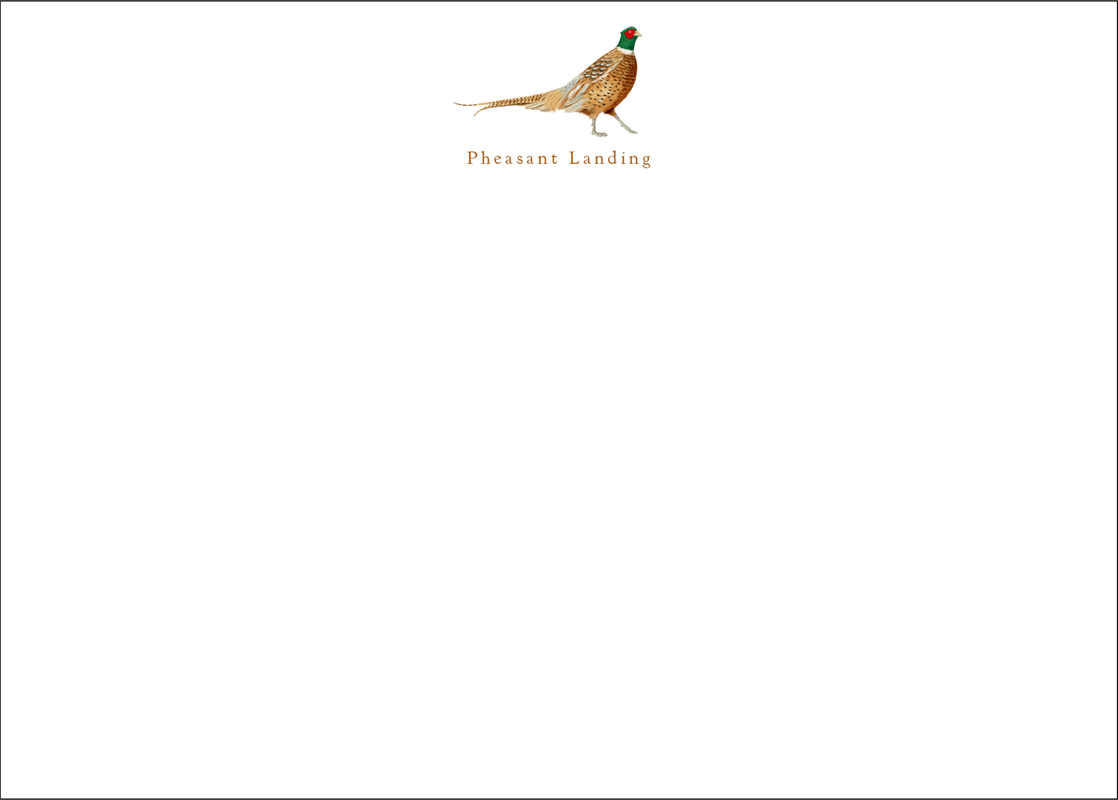 caspari Pheasant Personalized Correspondence Cards