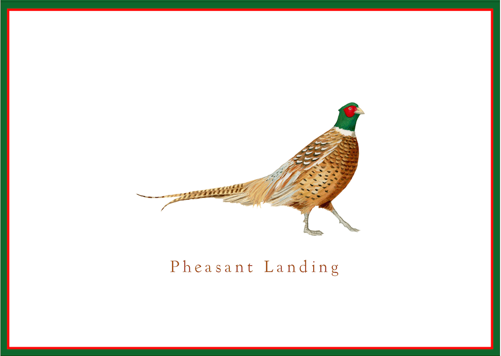 caspari Pheasant Personalized Folded Notes