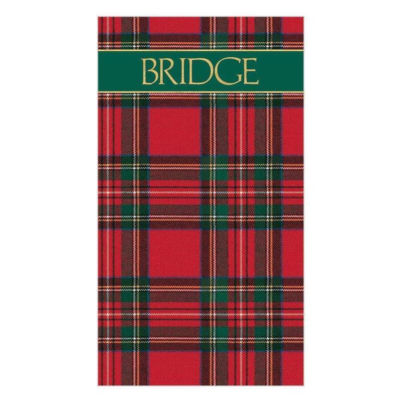 Caspari Plaid Bridge Score Pad - 1 Each
