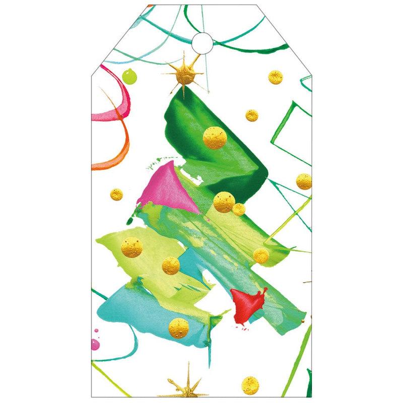 caspari Pop Christmas Gift Tags - 4 Per Package