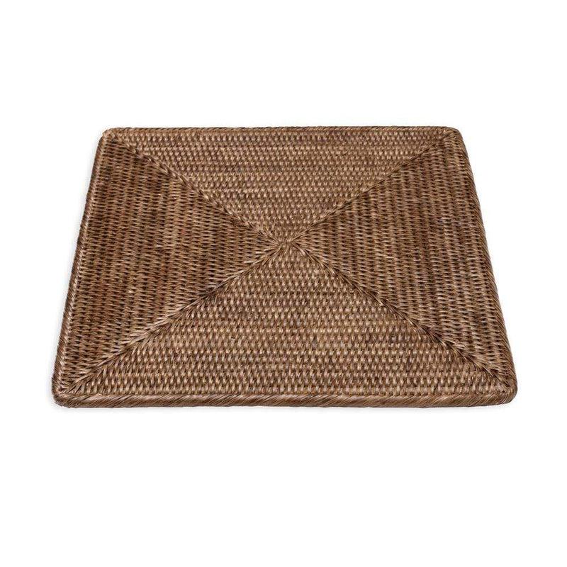 Caspari Rattan Placemats In Dark Natural - 1 Each