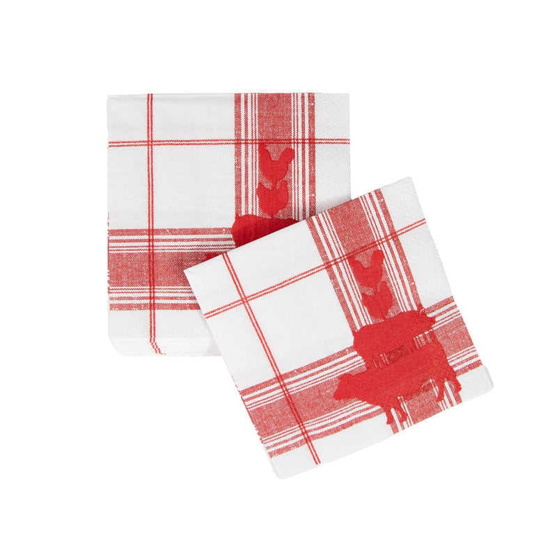 Caspari Red Barn Luncheon Napkins - 20 Per Package