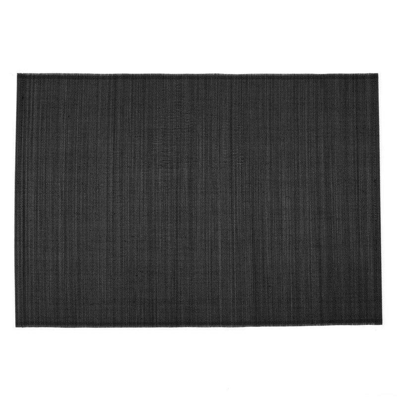 Caspari Roll-Up Bamboo Placemats In Black - Set Of 4