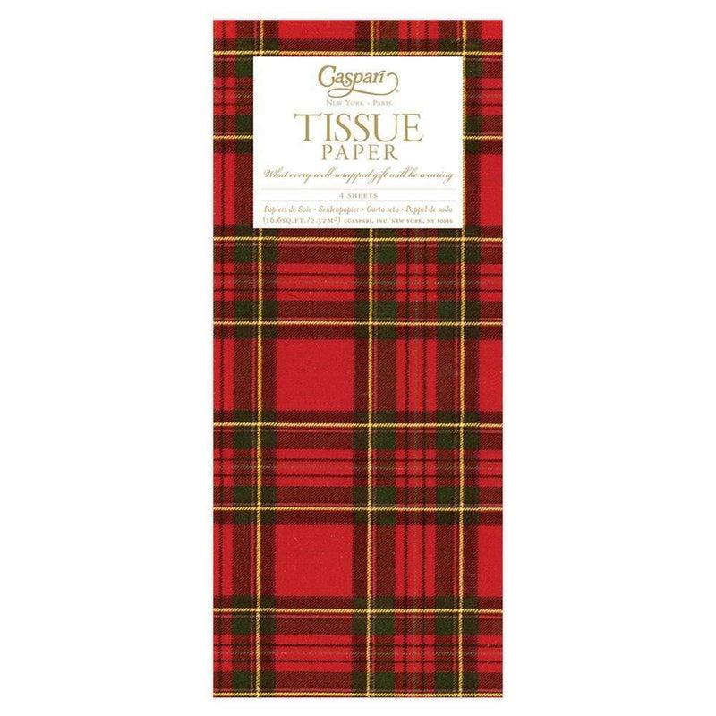 caspari Royal Plaid Tissue Paper - 4 Sheets Included