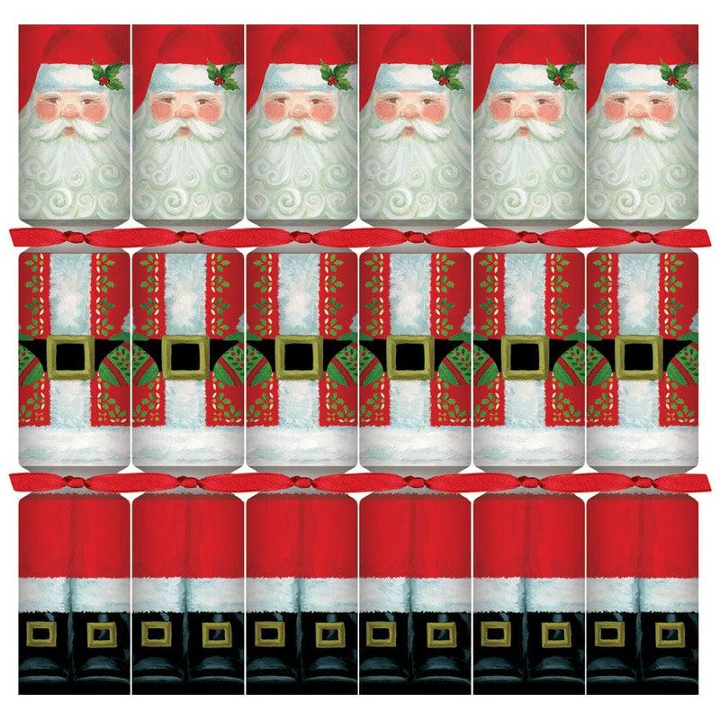 Caspari Santa Claus Celebration Crackers - 6 Per Box