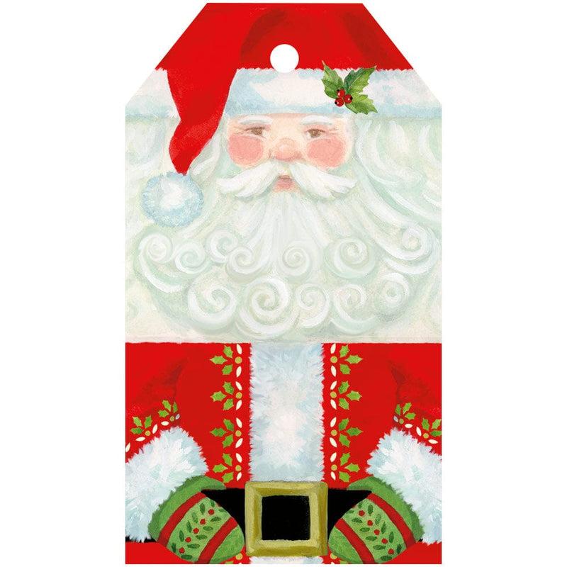 caspari Santa Claus Gift Tags - 4 Per Package