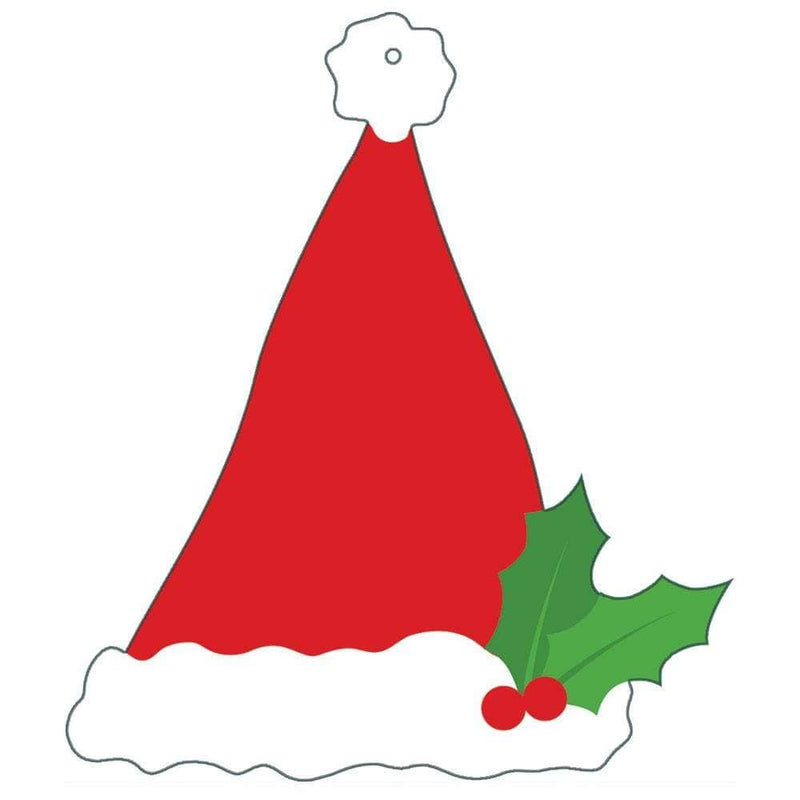 Caspari Santa Hat Die-Cut Gift Tags - 4 Per Package