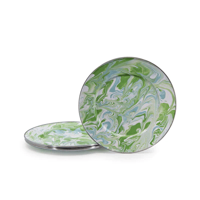 Caspari Set Of 4 Modern Monet Dinner Plates