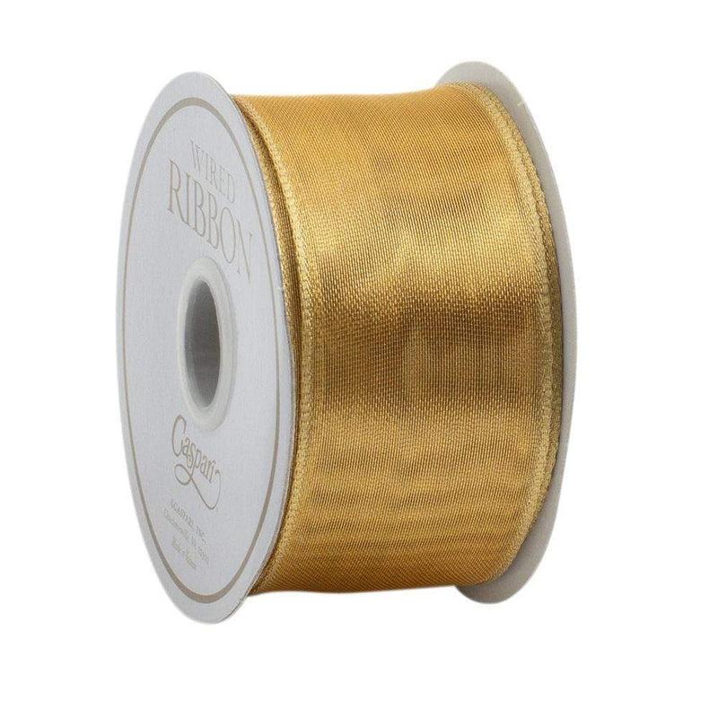 Caspari Sheer Gold Wired Ribbon - 9 Yard Spool