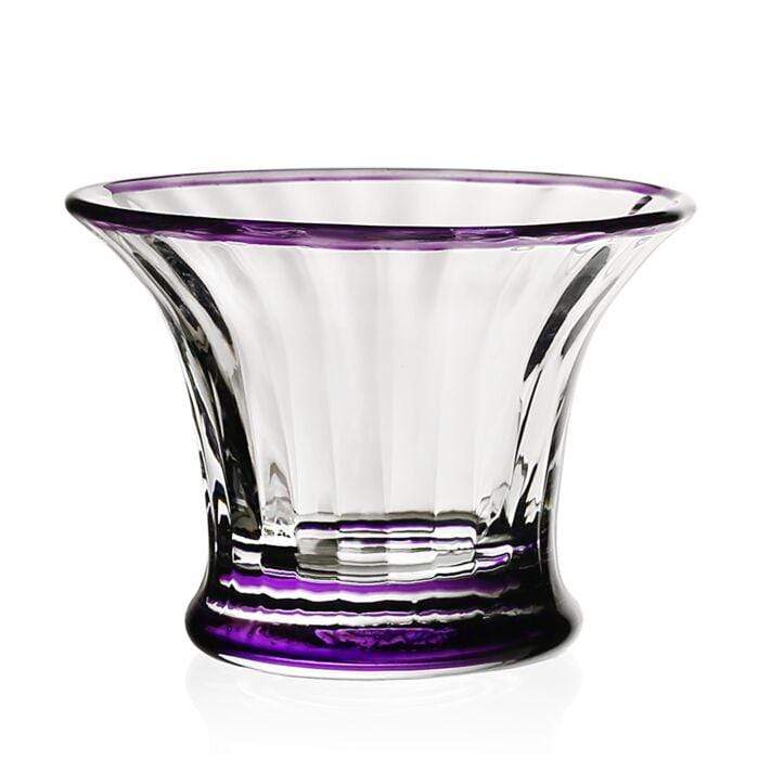 Caspari Siena Mini Vase & Sorbet Dish In Amethyst