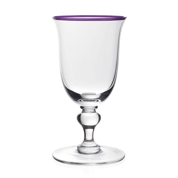 caspari Siena Wine Glass in Amethyst
