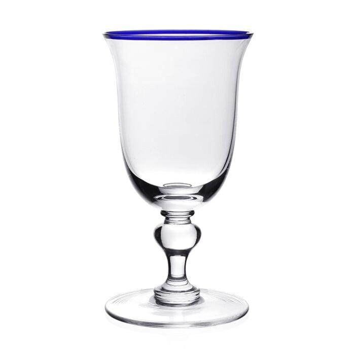 Caspari Siena Wine Glass In Blue