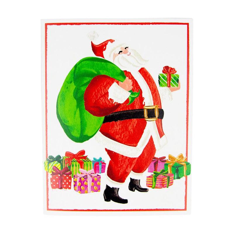 caspari Smiling Santa Personalized Christmas Cards